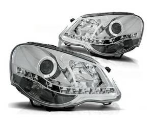 VW Polo 9N3 Fari CHROM DAYLIGHT