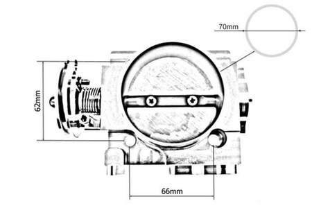 Corpo farfallato TurboWorks Subaru WRX STI EJ20 EJ25 GDA GDB da 70 mm