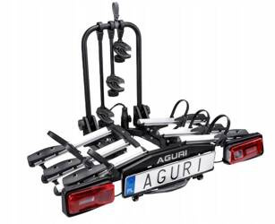 Portabiciclette Aguri Krab con gancio, inclinabile e pieghevole, per 3 biciclette |