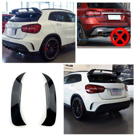 FLAPS LOOK AMG MERCEDES GLA X156 PARAURTI POSTERIORE BLK