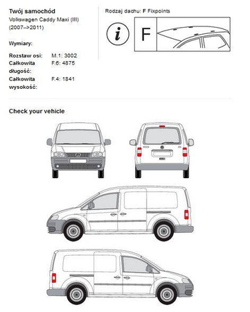 Portapacchi CRUZ per VW Caddy Maxi 07-11