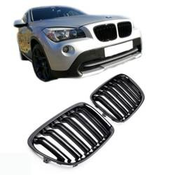 GRIGLIA A RENI BMW X1 E84 09-15 DOPPIO NERO LUCIDO