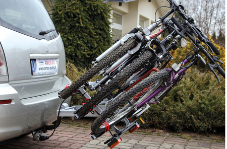 Piattaforma portabici per 3 biciclette per gancio di traino Titan Amos 7PIN