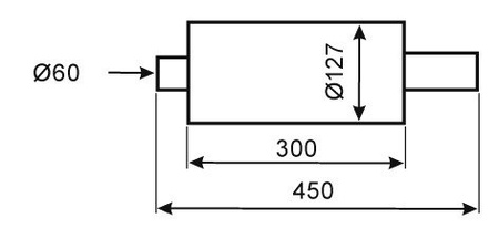 Silenziatore per basso Mugen con mute 1xø100
