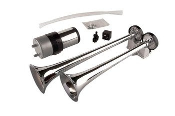 Forte fanfara di corno doppie trombe compressore cromato come un TIR